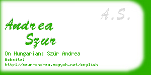 andrea szur business card